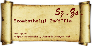 Szombathelyi Zsófia névjegykártya